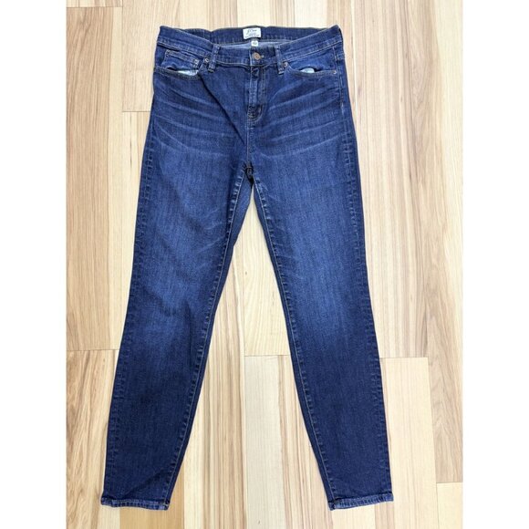 J.Crew Lookout High Rise Skinny Jeans Size 30 Dark Wash Stretch Denim - Picture 2 of 4